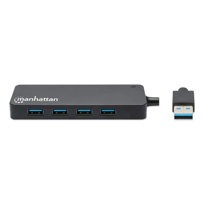Manhattan 164900 nodo concentrador USB 3.2 Gen 1 (3.1 Gen 1) Type-A 5000 Mbit/s Negro