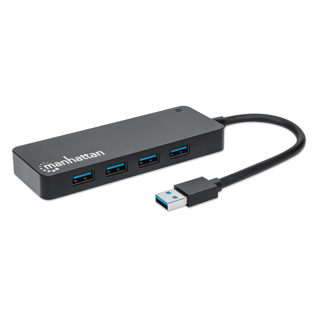 Manhattan 164900 nodo concentrador USB 3.2 Gen 1 (3.1 Gen 1) Type-A 5000 Mbit/s Negro