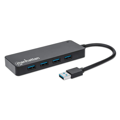 Manhattan 164900 nodo concentrador USB 3.2 Gen 1 (3.1 Gen 1) Type-A 5000 Mbit/s Negro