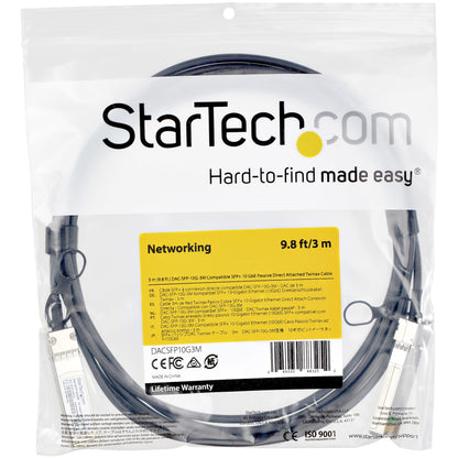 StarTech.com DACSFP10G3M cable InfiniBand y de fibra óptica Negro