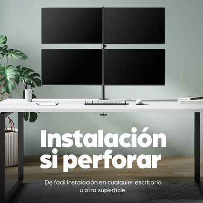 Manhattan 461566 soporte para pantalla plana 81.3 cm (32") Escritorio Negro