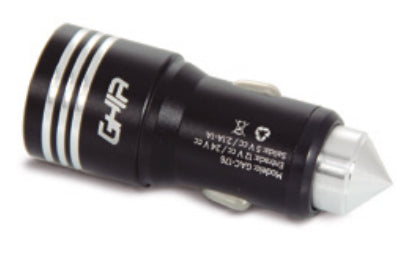 Ghia GAC-176 cargador de dispositivo móvil Universal Negro USB Auto