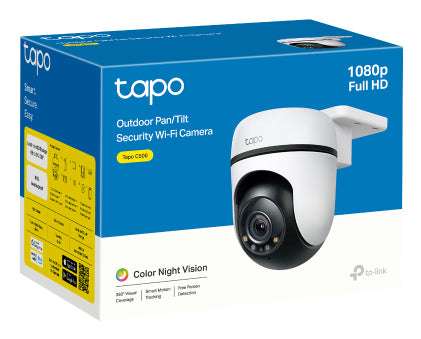 Cámara de Seguridad Tapo de Tp-link para exterior con rotación 360° y vion nocturna de 30 ft