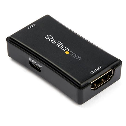 StarTech.com HDBOOST4K2 extensor de audio/video Repetidor AV Negro