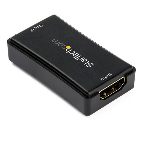 StarTech.com HDBOOST4K2 extensor de audio/video Repetidor AV Negro