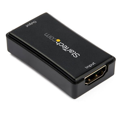 StarTech.com HDBOOST4K2 extensor de audio/video Repetidor AV Negro