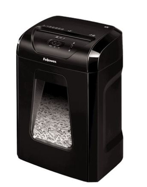 Trituradora Fellowes Powershred 12C Corte Cruzado 12 Hojas 5 Galones Color Negro