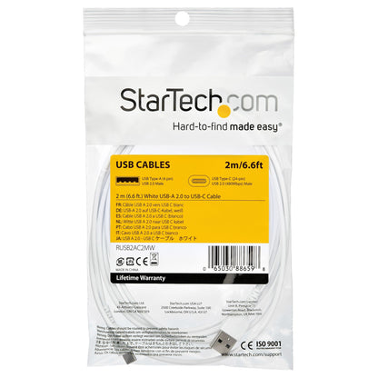 StarTech.com RUSB2AC2MW cable USB USB A USB C 0.48 Gbit/s 60 W
