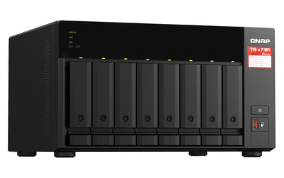 QNAP TS-873A NAS Tower Ryzen Embedded V1500B 8 GB DDR4 0 TB QNAP Turbo System Antracita