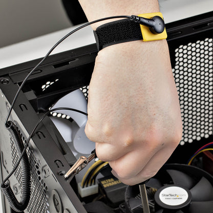 StarTech.com ESD-WRIST-STRAP muñequera antiestática Negro