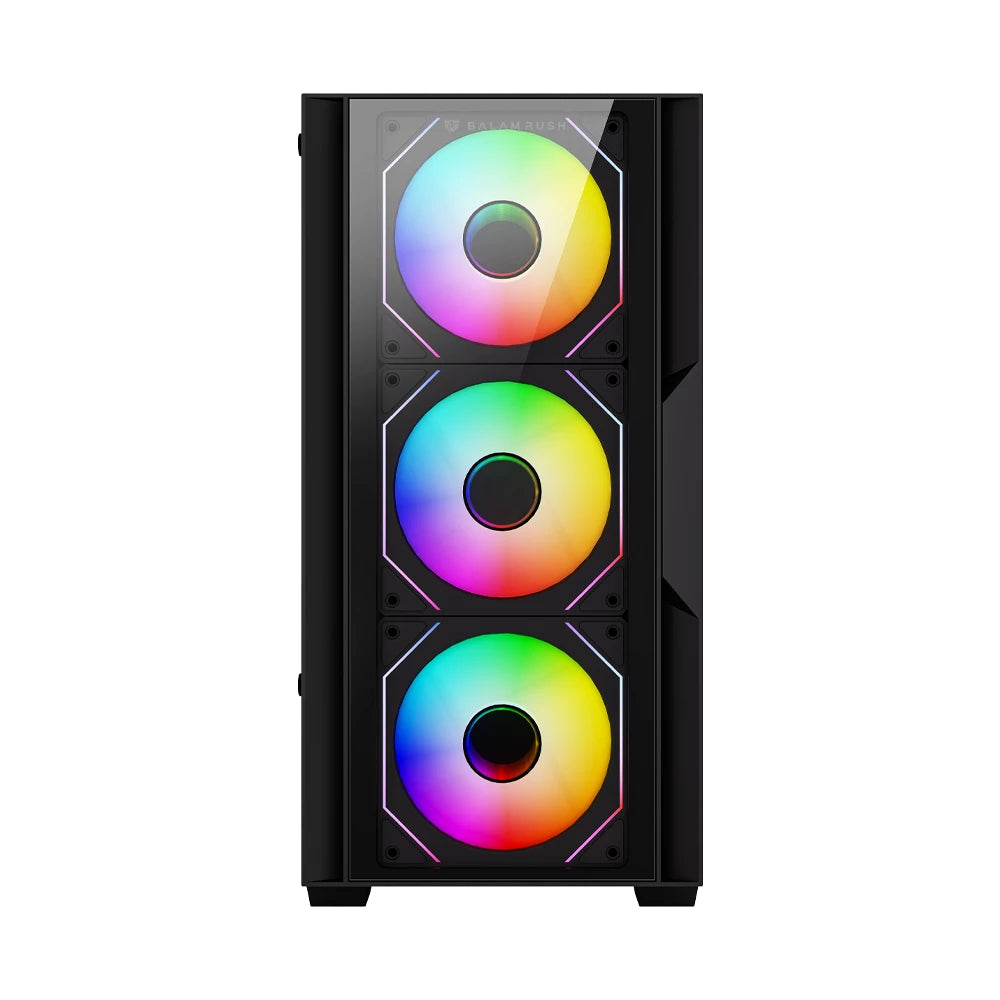 Gabinete Gamer Balam Rush Compact Mini Torre Nitrox Edge Pro Crystal 4900C Negro