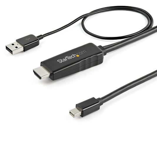 StarTech.com HD2MDPMM2M adaptador de cable de vídeo HDMI Tipo A (Estándar) Negro