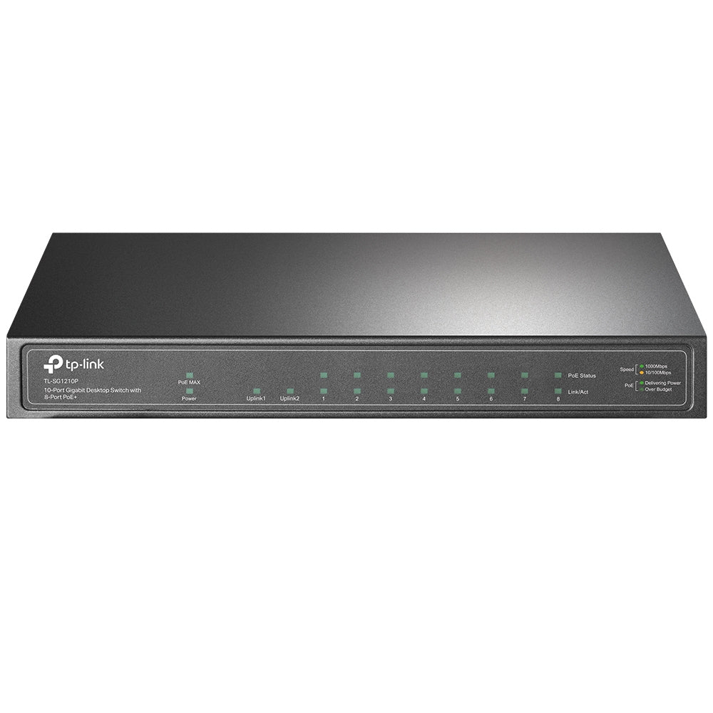 TP-Link TL-SG1210P dispositivo de redes No administrado Gigabit Ethernet (10/100/1000) Energía sobre Ethernet (PoE) Gris