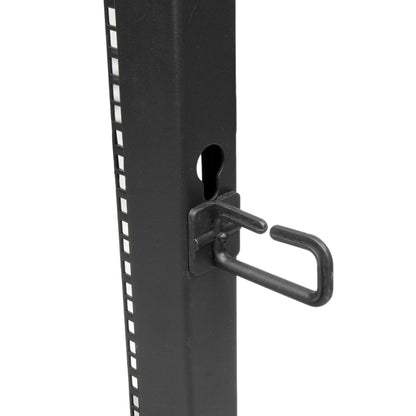 StarTech.com 4POSTRACK18U armario rack Rack o bastidor independiente Negro