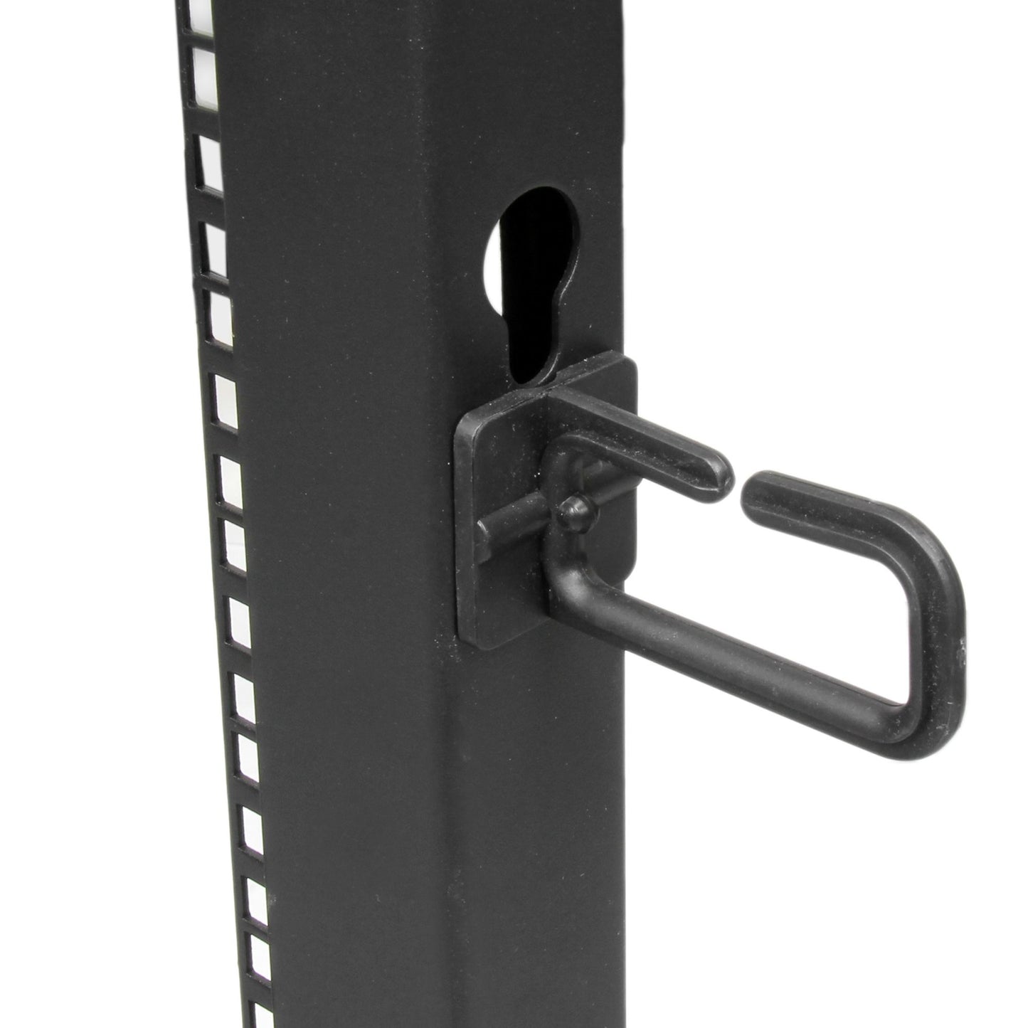 StarTech.com 4POSTRACK12U armario rack Rack o bastidor independiente Negro