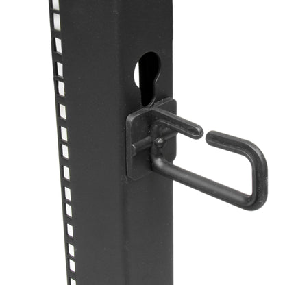 StarTech.com 4POSTRACK12U armario rack Rack o bastidor independiente Negro