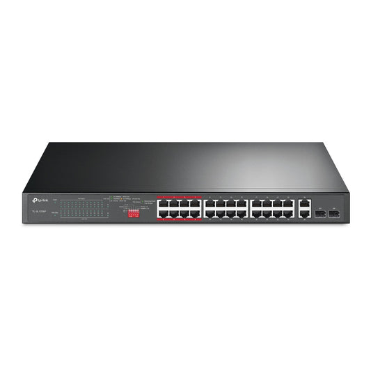 TP-Link TL-SL1226P dispositivo de redes No administrado Gigabit Ethernet (10/100/1000) Energía sobre Ethernet (PoE) 1U Gris