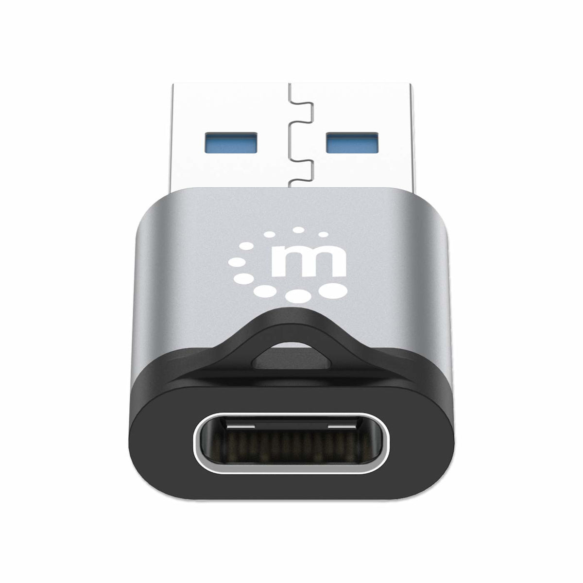 Manhattan 356305 cambiadores de género de cables USB-A USB-C Negro, Gris