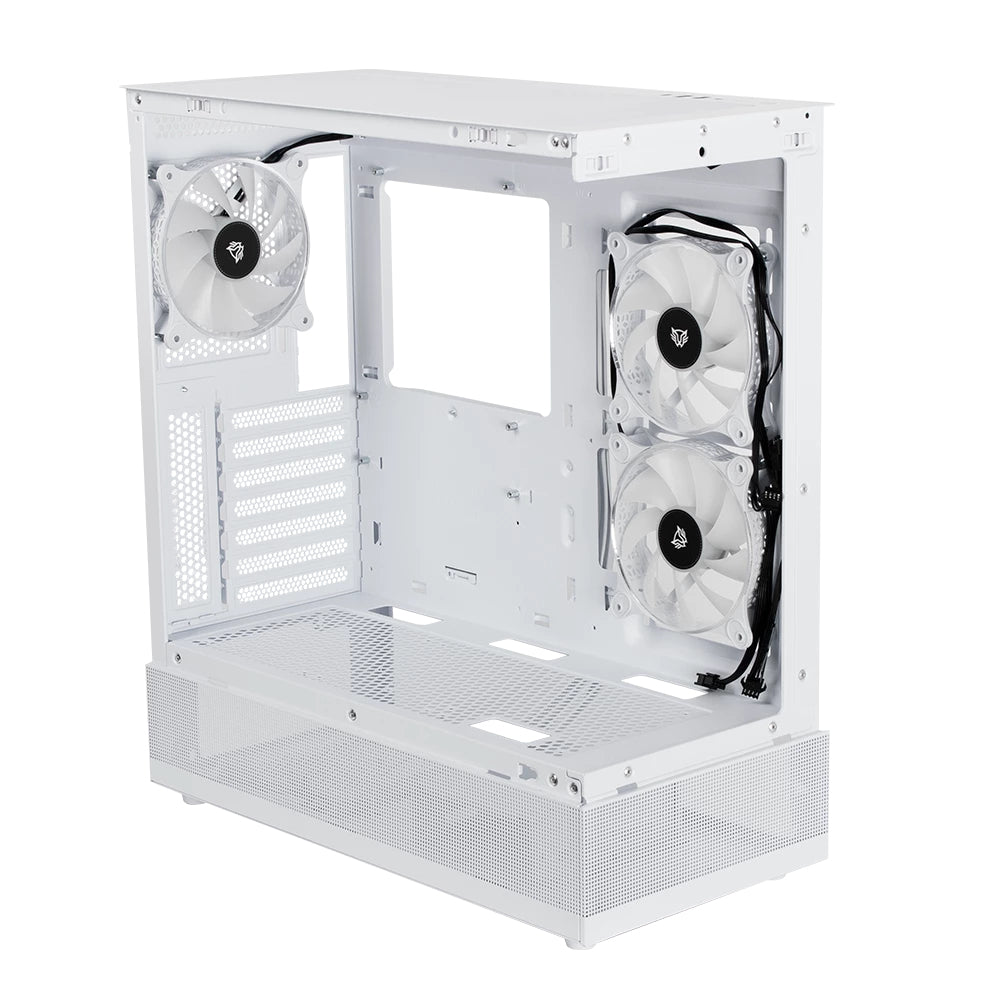 Gabinete Gamer Balam Rush Media Torre Tank Super 9200 TB Max MB ATX USB C 3.1/xUSB 3.0/USB 2.0 ARGB Blanco