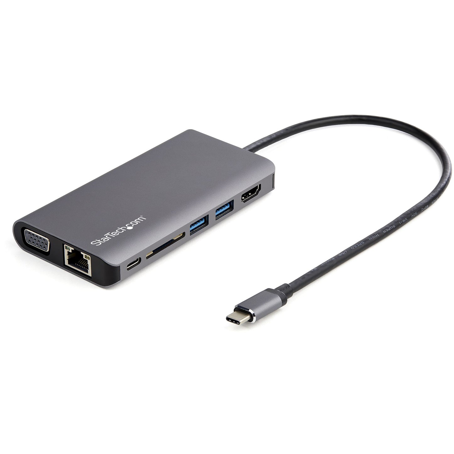 StarTech.com DKT30CHVAUSP base para laptop o replicador de puertos Alámbrico USB 3.2 Gen 1 (3.1 Gen 1) Type-C Negro, Gris