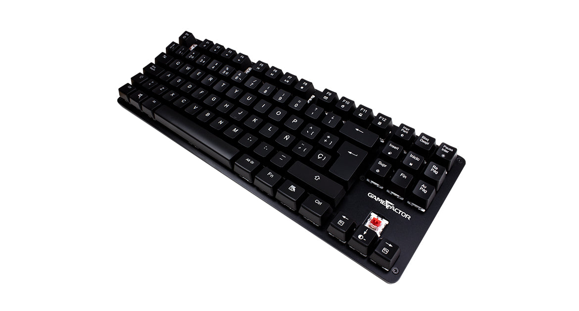 Teclado Mecánico Game Factor KBG500-BL RGB Tenkeyless USB Switch Azul Color Negro