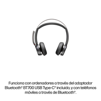 Auriculares Poly Voyager Focus 2 Microsoft Teams Certified with charge stand Headset