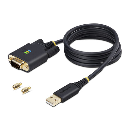 StarTech.com 1P3FFCB-USB-SERIAL cable serial Negro 1 m USB tipo A RS-232