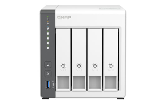 QNAP TS-433 NAS Tower ARM Cortex-A55 4 GB 0 TB QNAP Turbo System Blanco
