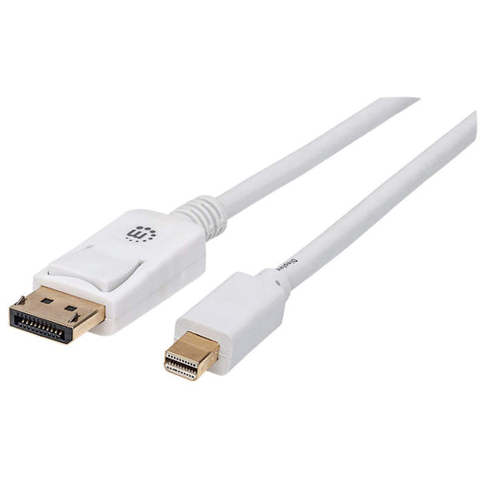 Cable Manhattan Mini DisplayPort M-M para Monitor 2m Color Blanco