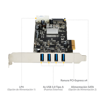 StarTech.com PEXUSB3S44V tarjeta o adaptador de interfaz Interno USB 3.2 Gen 1 (3.1 Gen 1)