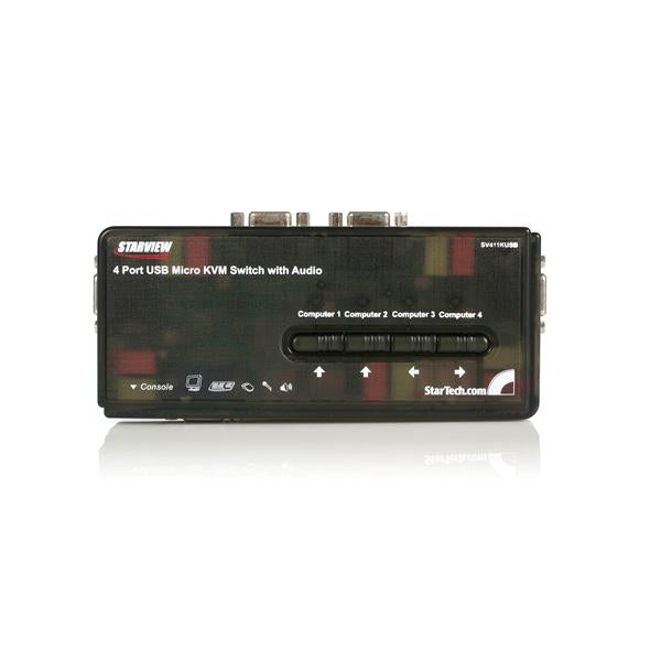 StarTech.com SV411KUSB interruptor KVM Negro
