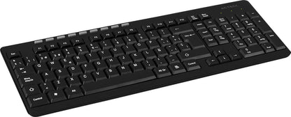 Acteck TM100 teclado Hogar RF inalámbrica + USB QWERTY Negro