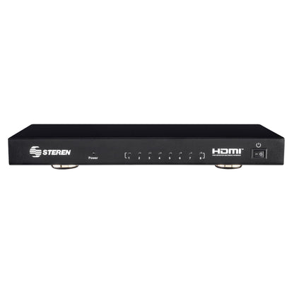 Divisor Steren con Amplificador 8 Puertos HDMI con Booster UHD 4K