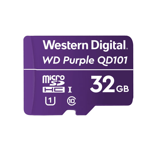 Memoria Micro SD Western Digital Purple WDD32G1P0C 32 GB Micro SC QD101- 1UHS Clase 10 para videovigilancia.