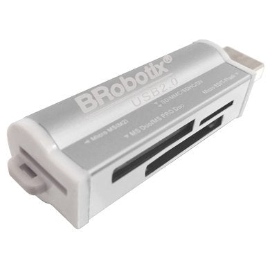 BRobotix 180420P lector de tarjeta USB 2.0 Plata