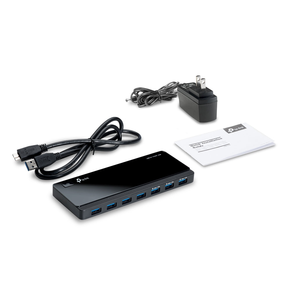 TP-Link UH700 nodo concentrador USB 3.2 Gen 1 (3.1 Gen 1) Micro-B 5000 Mbit/s Negro