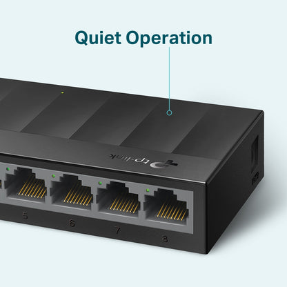 Switch para escritorio Tp-link de 8 Puertos RJ45 10/100/1000Mbps con auto-negociación con carcasa de plástico