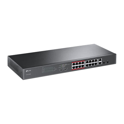 TP-Link TL-SL1218MP dispositivo de redes No administrado Fast Ethernet (10/100) Energía sobre Ethernet (PoE) Negro