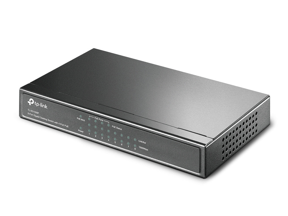 TP-Link TL-SG1008P dispositivo de redes No administrado Gigabit Ethernet (10/100/1000) Energía sobre Ethernet (PoE) Avellana