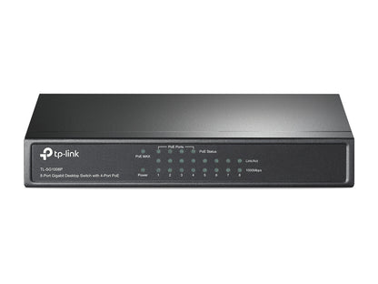 TP-Link TL-SG1008P dispositivo de redes No administrado Gigabit Ethernet (10/100/1000) Energía sobre Ethernet (PoE) Avellana