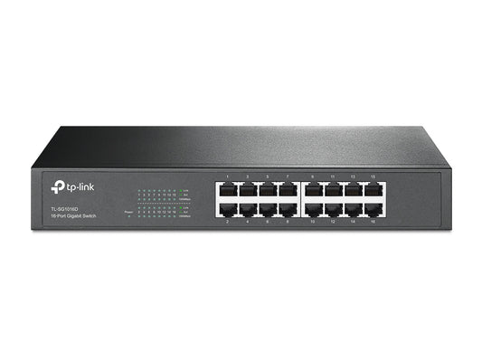 TP-Link TL-SG1016D dispositivo de redes No administrado L2 Gigabit Ethernet (10/100/1000) Negro