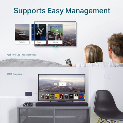 TP-Link TL-SG105E dispositivo de redes Gestionado L2 Gigabit Ethernet (10/100/1000) Negro