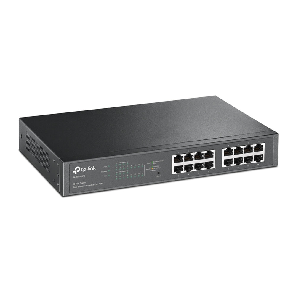 TP-Link TL-SG1016PE dispositivo de redes Gestionado L2 Gigabit Ethernet (10/100/1000) Energía sobre Ethernet (PoE) Negro