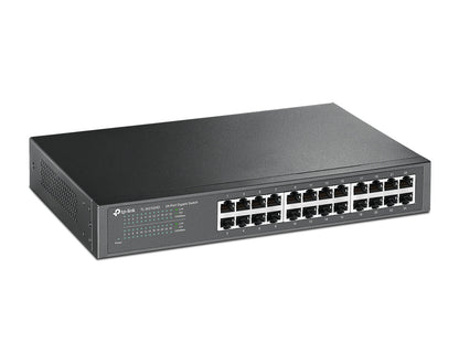 Switch TP-Link 24-Port Gigabit Switch 24× Gigabit RJ45 Ports 1U 13-inch Rack-mountable Steel Case Plug and Play