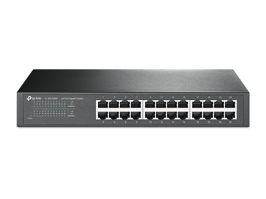 Switch TP-Link 24-Port Gigabit Switch 24× Gigabit RJ45 Ports 1U 13-inch Rack-mountable Steel Case Plug and Play