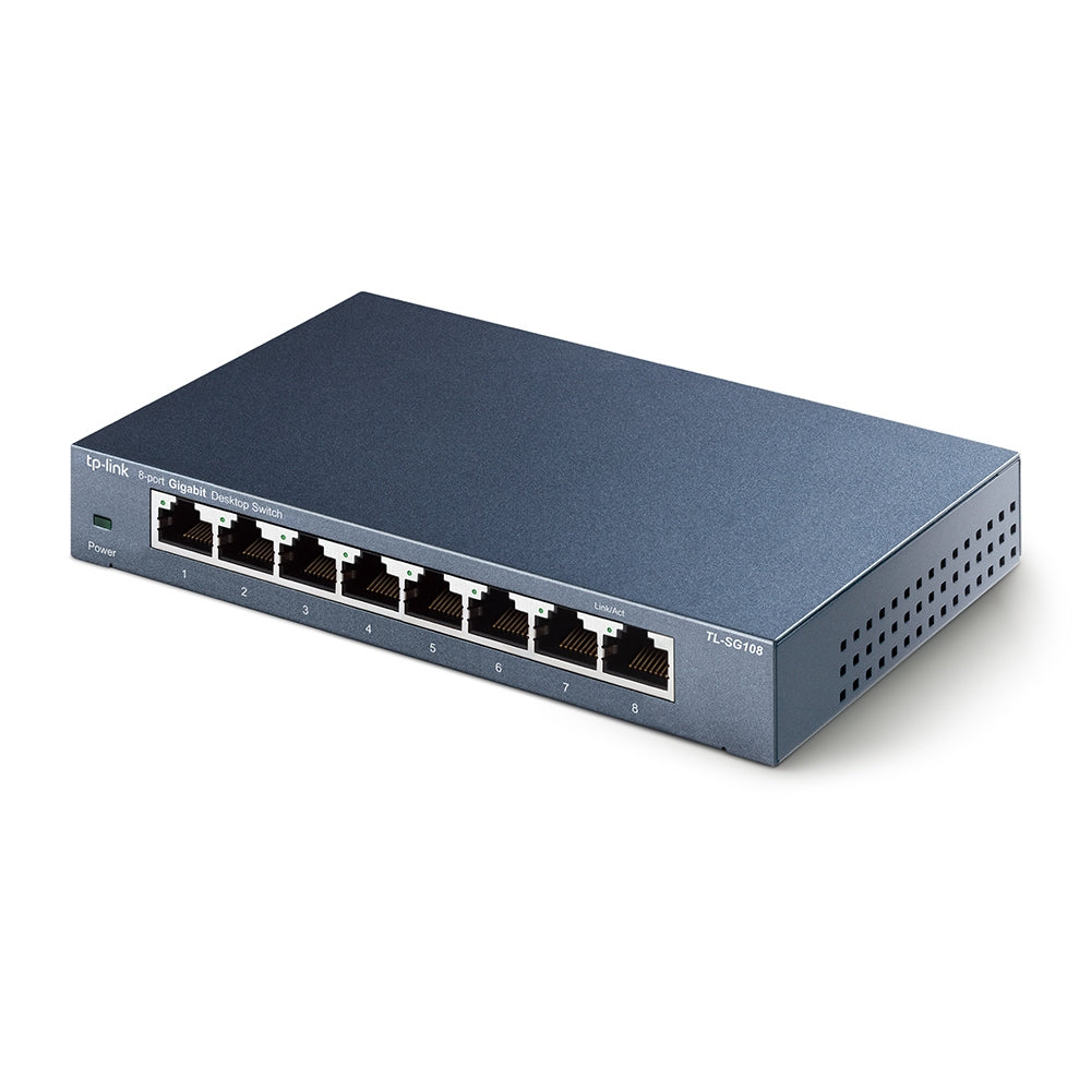 Switch TP-Link escritorio 8 puertos Gigabit RJ45 10/100/1000 Mbps Auto-MDI/MDIX