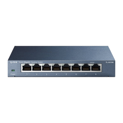 Switch TP-Link escritorio 8 puertos Gigabit RJ45 10/100/1000 Mbps Auto-MDI/MDIX