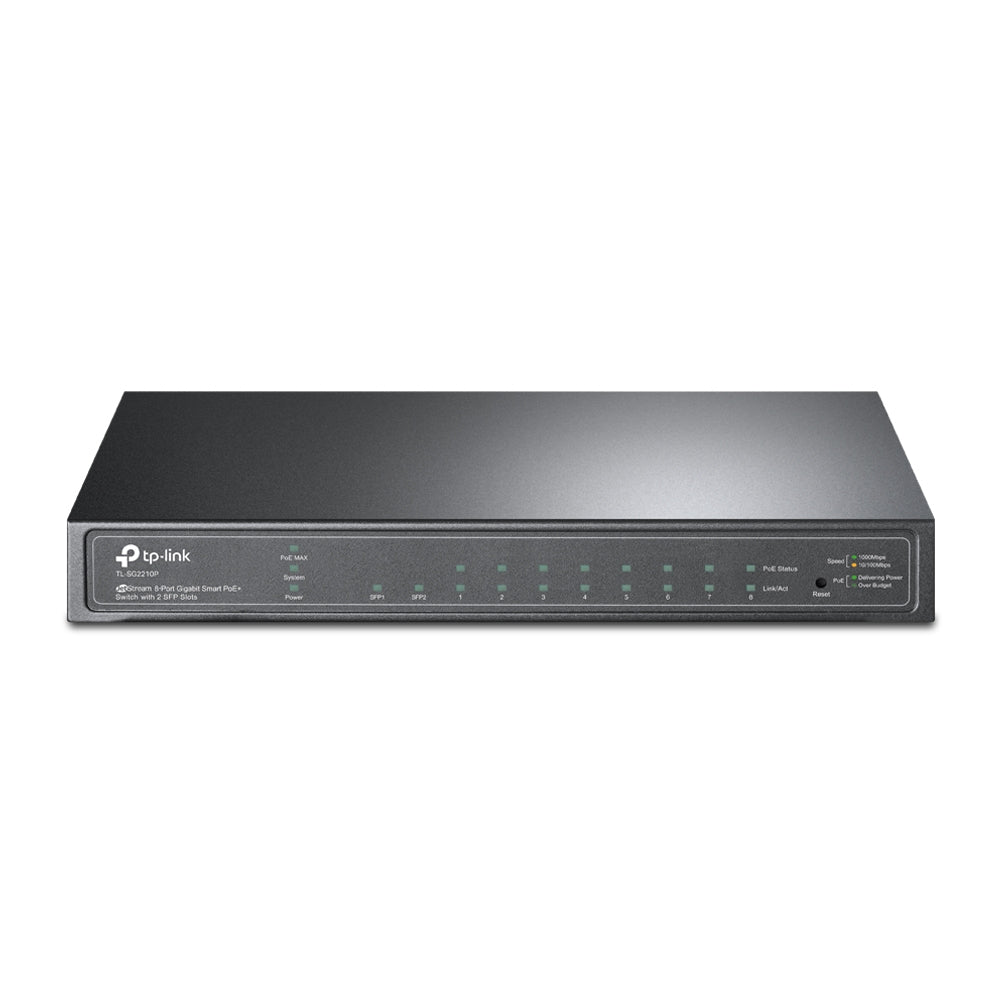 TP-Link JetStream TL-SG2210P dispositivo de redes Gestionado L2/L4 Gigabit Ethernet (10/100/1000) Energía sobre Ethernet (PoE) Negro