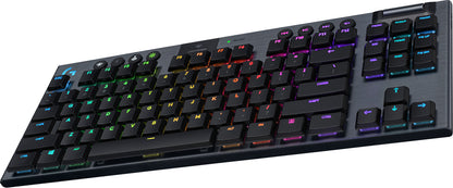 Teclado Logitech G915 TKL Mecánico RGB Inalámbrica Lightspeed Gaming sin Teclado Numérico Color Negro