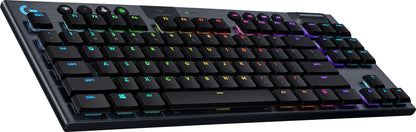 Teclado Logitech G915 TKL Mecánico RGB Inalámbrica Lightspeed Gaming sin Teclado Numérico Color Negro